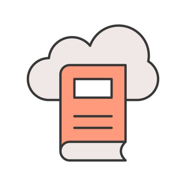 E-öğrenme renk simgesi web için. Vektör çizim