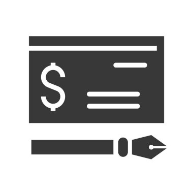 banka basit simgesini kontrol, vektör çizim