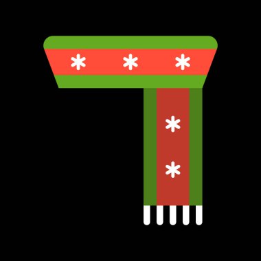 Neşeli Noel renk düz tasarım vektör çizim