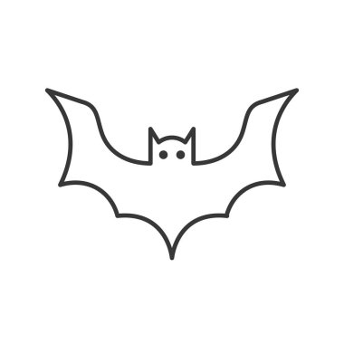 yarasa simgesi, karakter, düzenlenebilir kontur Cadılar Bayramı ile ilgili