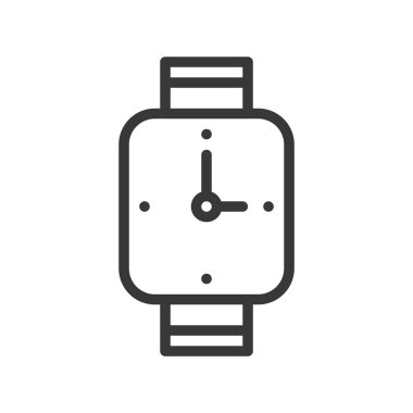 beyaz izole siyah kol saati