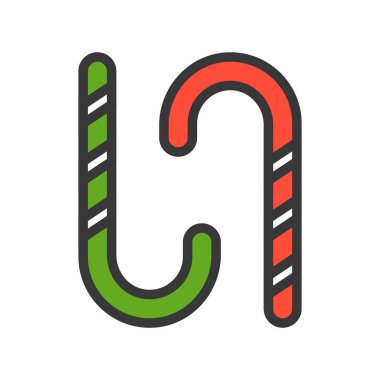 Neşeli Noel renk düz tasarım vektör çizim