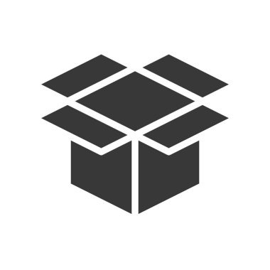 kutusu, Sevkiyat ve teslimat konsept hazır, glif simgesi