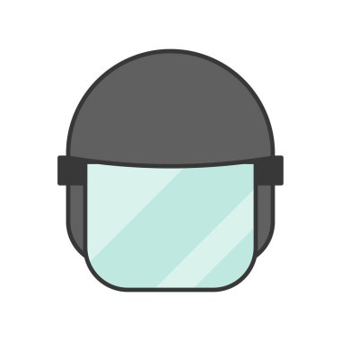 Beyaz arka plan üzerinde izole polis kavramı simge vektör çizim