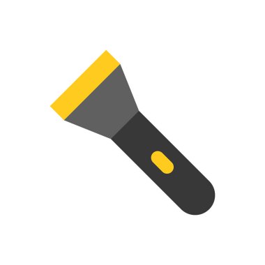 Polis el feneri, vektör çizim basit simgesi