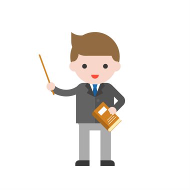 Öğretmen, eğitim düz tasarım