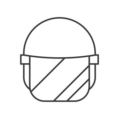 Beyaz arka plan üzerinde izole polis kavramı simge vektör çizim