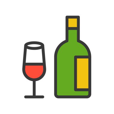 Neşeli Noel renk düz tasarım vektör çizim