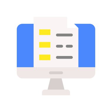 E-öğrenme renk simgesi web için. Vektör çizim