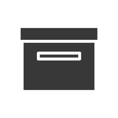 kutusu, Sevkiyat ve teslimat konsept hazır, glif simgesi