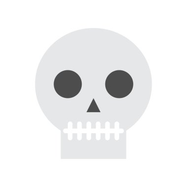 insan kafatası, Cadılar Bayramı simge karakter düzenlenebilir konturu