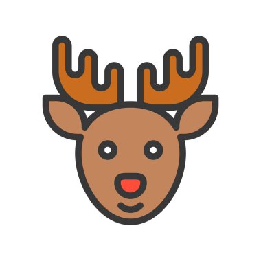 Neşeli Noel renk düz tasarım vektör çizim