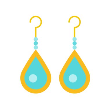 Beyaz arka plan üzerinde izole mücevher dekorasyon vektör çizim