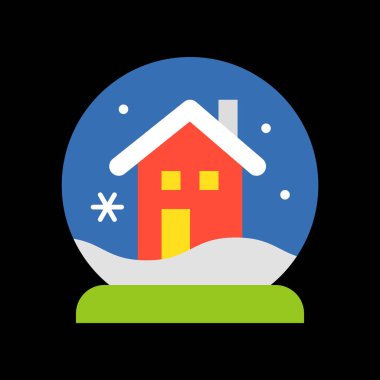 Neşeli Noel renk düz tasarım vektör çizim