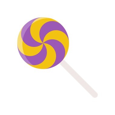 lolipop, tatlılar Halloween ilgili kutsal kişilerin resmi içinde düz tasarım şeker.