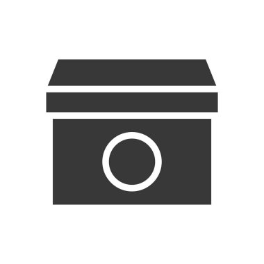 kutusu, Sevkiyat ve teslimat konsept hazır, glif simgesi