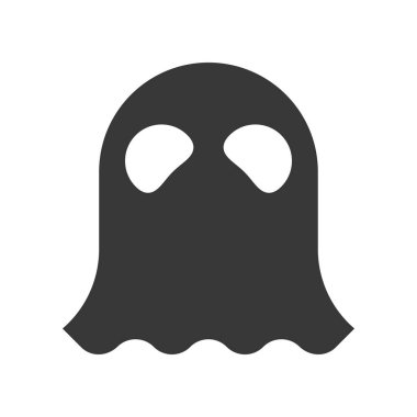 Cadılar Bayramı karakter, uğrak hayalet karakter simgesi, düzenlenebilir kontur