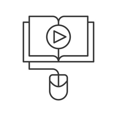 E-öğrenme renk simgesi web için. Vektör çizim