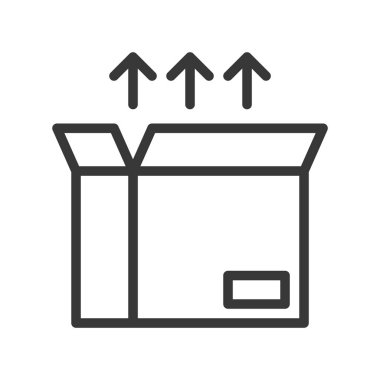 kutusu, Sevkiyat ve teslimat konsept hazır, glif simgesi