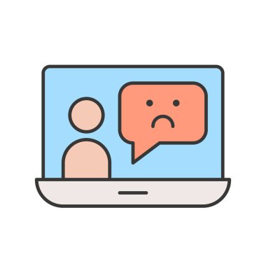 E-öğrenme renk simgesi web için. Vektör çizim