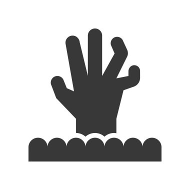 zombi el, simge, düz tasarım Cadılar Bayramı ile ilgili