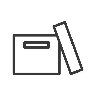 kutusu, Sevkiyat ve teslimat konsept hazır, glif simgesi