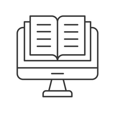 E-öğrenme renk simgesi web için. Vektör çizim