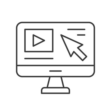 E-öğrenme renk simgesi web için. Vektör çizim