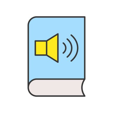 E-öğrenme renk simgesi web için. Vektör çizim