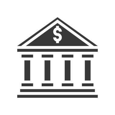 Banka, vektör çizim basit simgesi