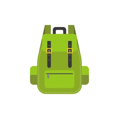 sırt çantası simgesini, düz tasarım