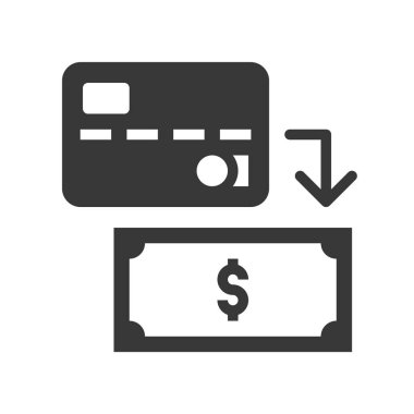 kredi kartı ile dolar beyaz, yatırım kavramı izole işareti