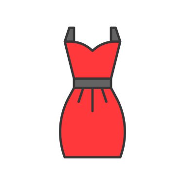 Tasarım simgesi düz Bayan giyim ve aksesuarları 