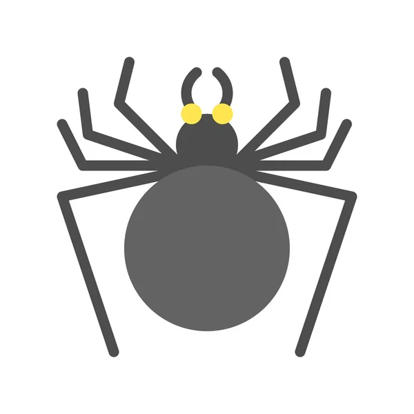 Poisonous Spider Halloween Icon Design — Stock Vector