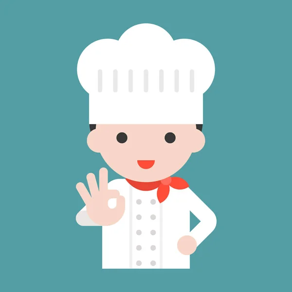 Illustration Vectorielle Chef Chapeau Chef Blanc — Image vectorielle