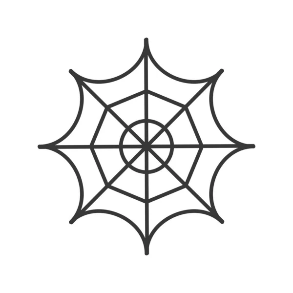 Toile Araignée Icône Liée Halloween Design Plat — Image vectorielle