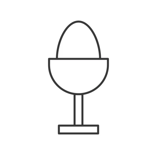 Gekochtes Eierbecher Auf Weißem Hintergrund — Stockvektor