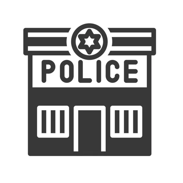 Icono Simple Oficina Policía Ilustración Vectores — Vector de stock