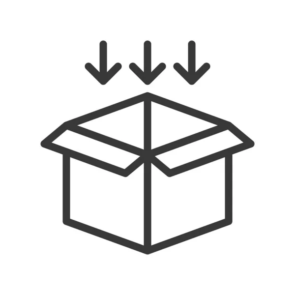 Box Liefer Und Lieferkonzeptset Glyphen Symbol — Stockvektor