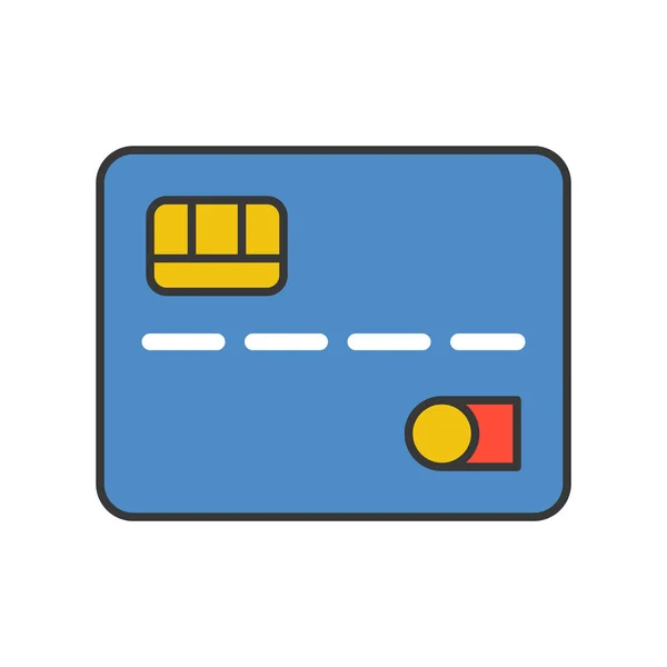 Icono Simple Tarjeta Crédito Ilustración Vectorial — Vector de stock