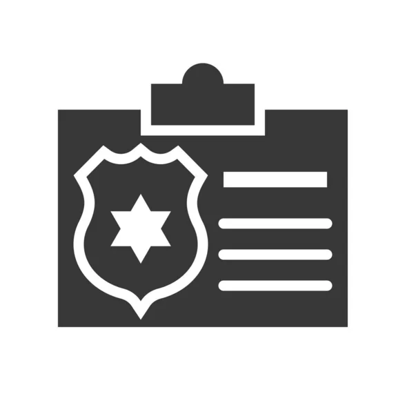Vector Εικονογράφηση Της Αστυνομίας Εικονίδιο Έννοια Απομονώνονται Λευκό Φόντο — Διανυσματικό Αρχείο