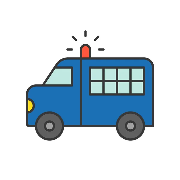 Простая Иконка Полицейского Фургона Векторная Иллюстрация — стоковый вектор