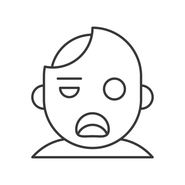 Zombie Halloween Character Icon Editable Stroke — Stock Vector