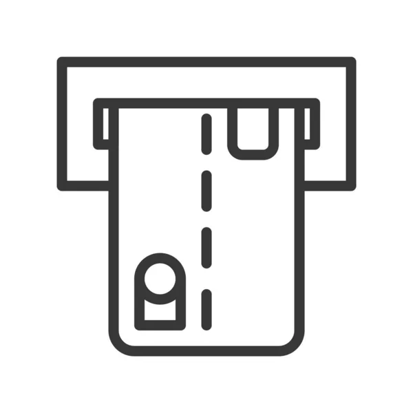 Icono Simple Tarjeta Crédito Insertar Cajero Automático Ilustración Vectorial — Vector de stock