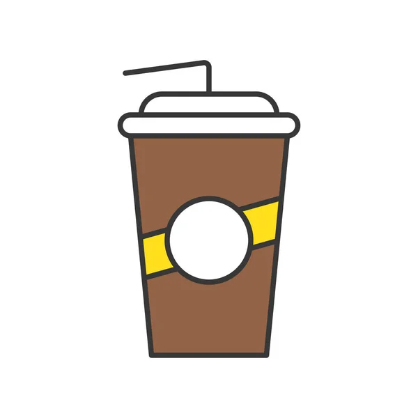 Ilustración Vectorial Del Icono Del Café Aislado Sobre Fondo Blanco — Vector de stock