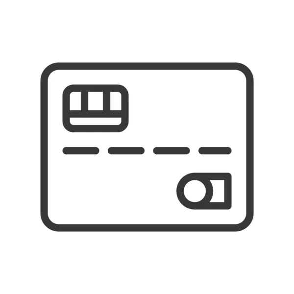 信用卡的简单图标 矢量插图 — 图库矢量图片