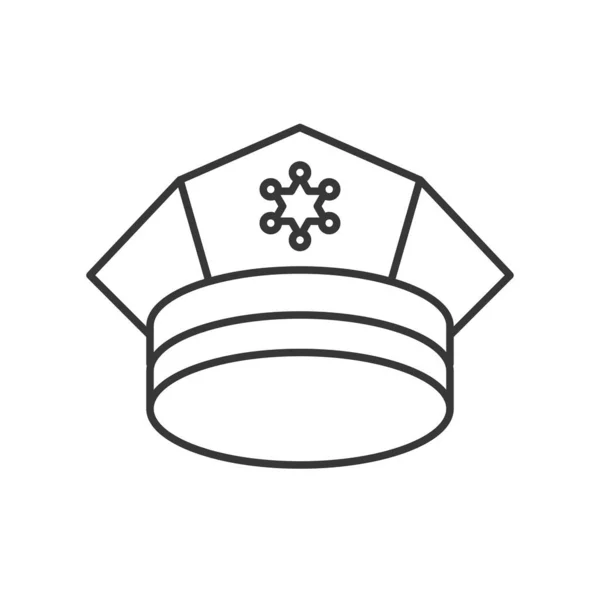 Illustration Vectorielle Concept Police Icône Isolée Sur Fond Blanc — Image vectorielle
