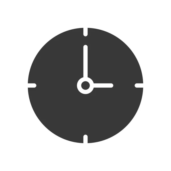 Vector Illustration Clock Isolated White Time Concept — Stock Vector