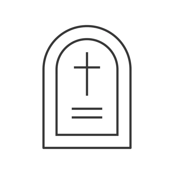 Grave Stone Halloween Icon — Stock Vector