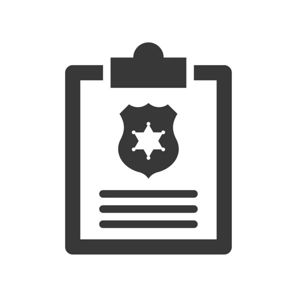 Ilustración Vectorial Del Icono Del Concepto Policial Aislado Sobre Fondo — Archivo Imágenes Vectoriales